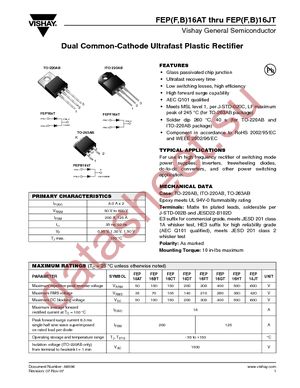 FEP16DT-E3/45 datasheet  